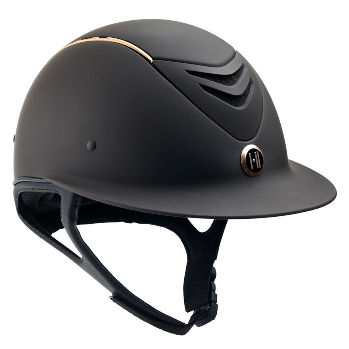 One K - Avance Wide Brim Helmet - Black Matte with Rose Gold Rail