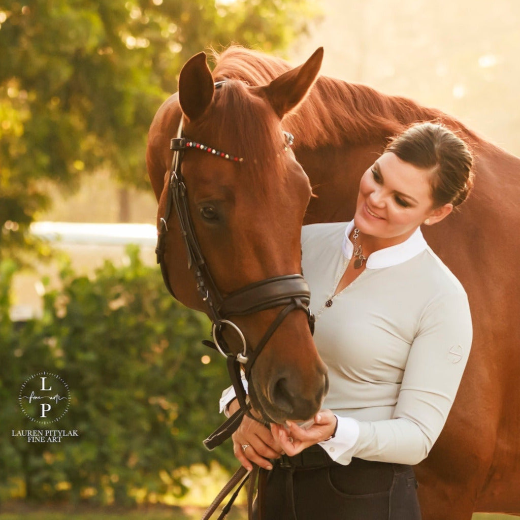 Halter Ego - The Sarah - Maple Brown Leather Snaffle Bridle with Removable Flash