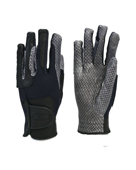 Correct Connect - Oil-Tac Copper Tech™️ Leather Premium Riding Glove in Black