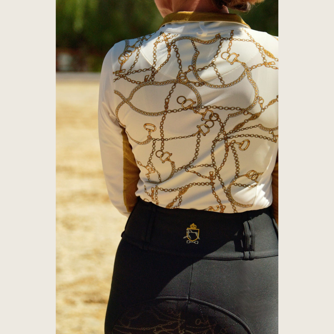 Dressage Queen Dream - White Print Riding Shirt