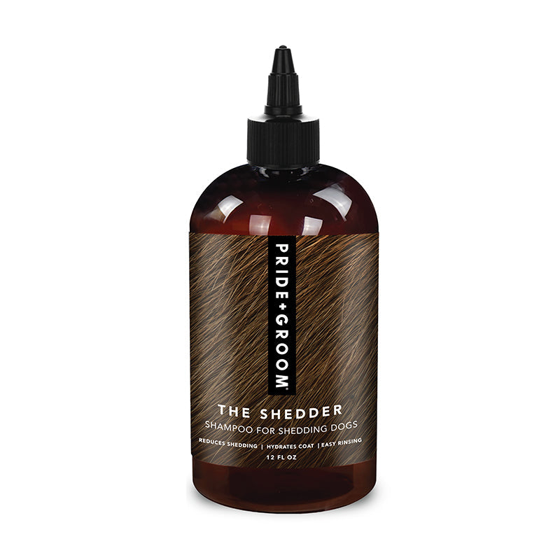 PRIDE+GROOM THE SHEDDER Dog Shampoo — Natural, Moisturizing De-Shedding Shampoo for Dogs Who Shed