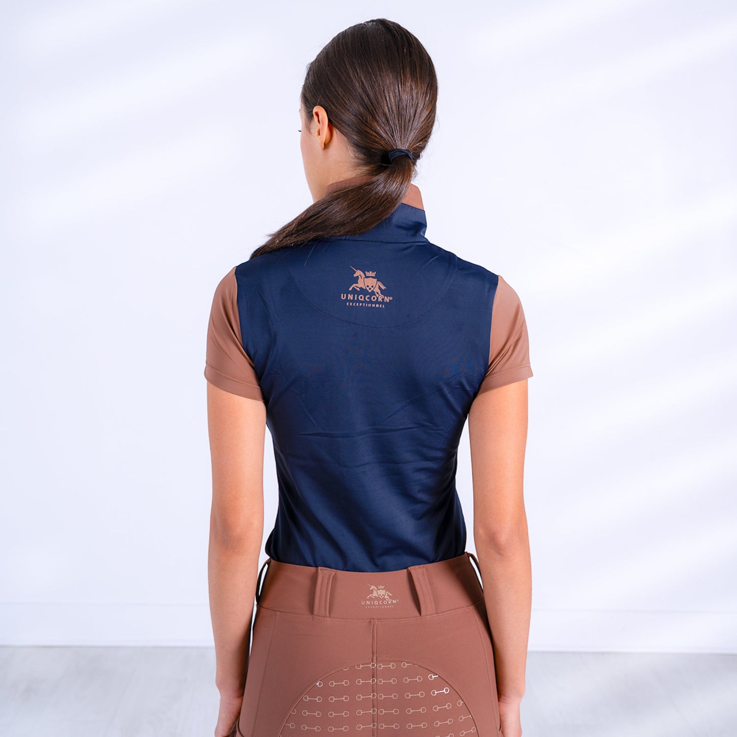 Uniqcorn Exceptionnel Equestrian Short Sleeve Shirt "French Blue"