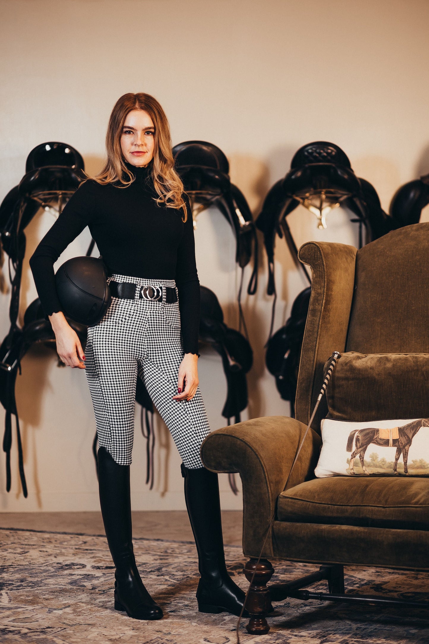 Canter Culture - Athletic Breech - Houndstooth