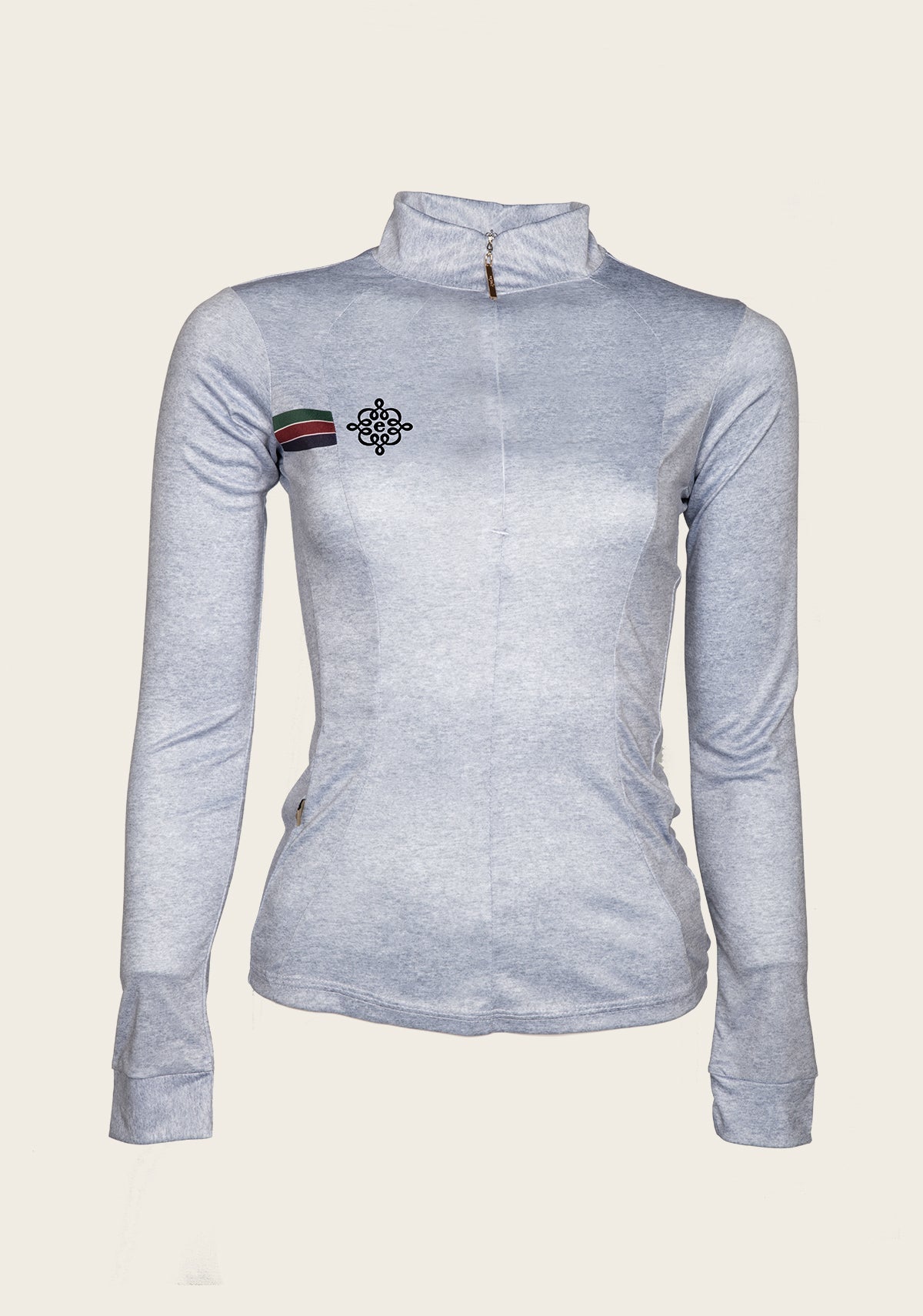 Espoir - Lumiere Eternal Collection Melange Grey Quarter Zip Sun Shirt Long Sleeve