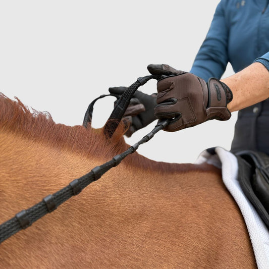 Correct Connect - Sure Grip Rubber Rein with 1" Hand Stop
