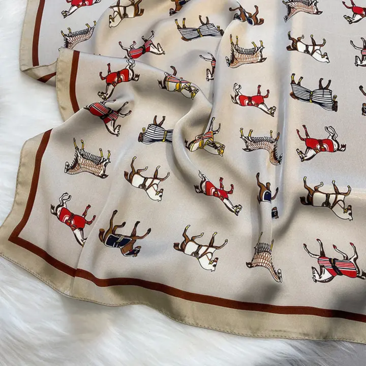 Equestrian Snaffle Bit Silk Scarf