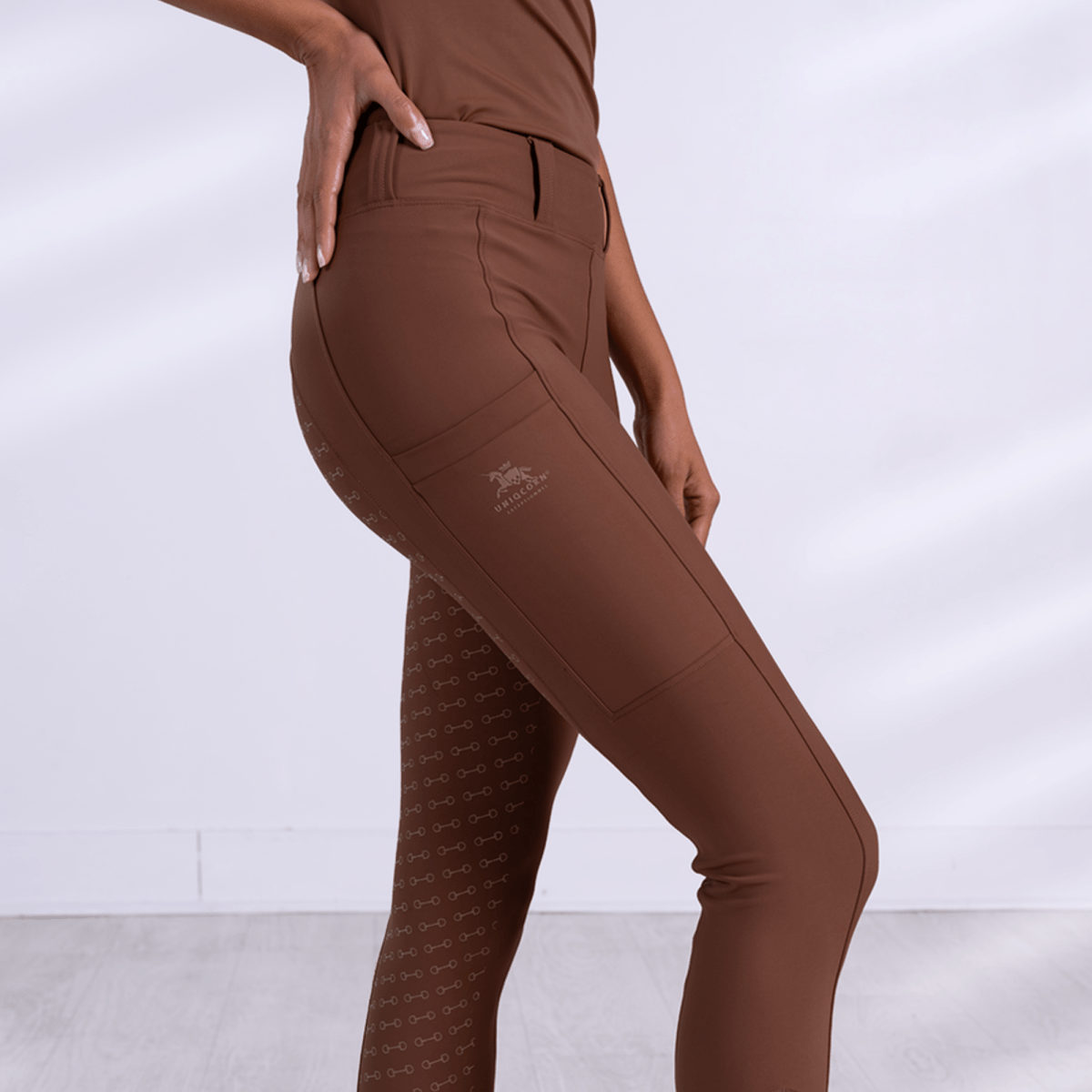 Uniqcorn Exceptionnel Hybrid Equestrian Breeches "Caramelized" - Full Seat