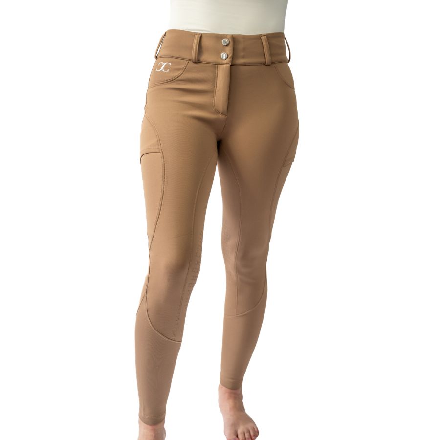 Correct Connect - Beige Mid-Weight Winter Knee Patch Breeches