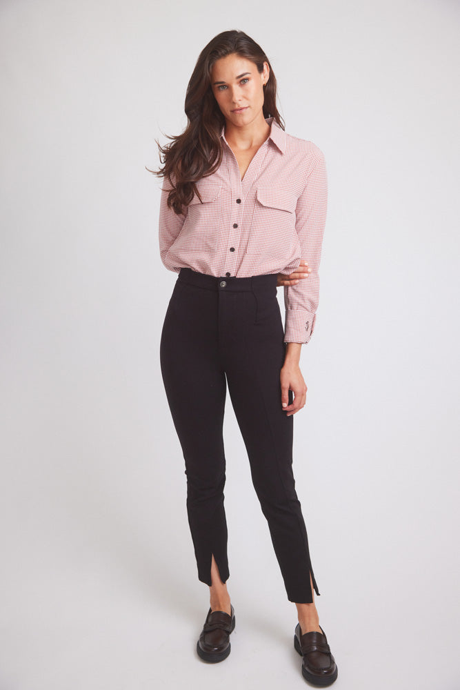 Solid Citizen Equestrian | Jessica II | Gingham Equestrian Button-Down Shirt | Cinnamon