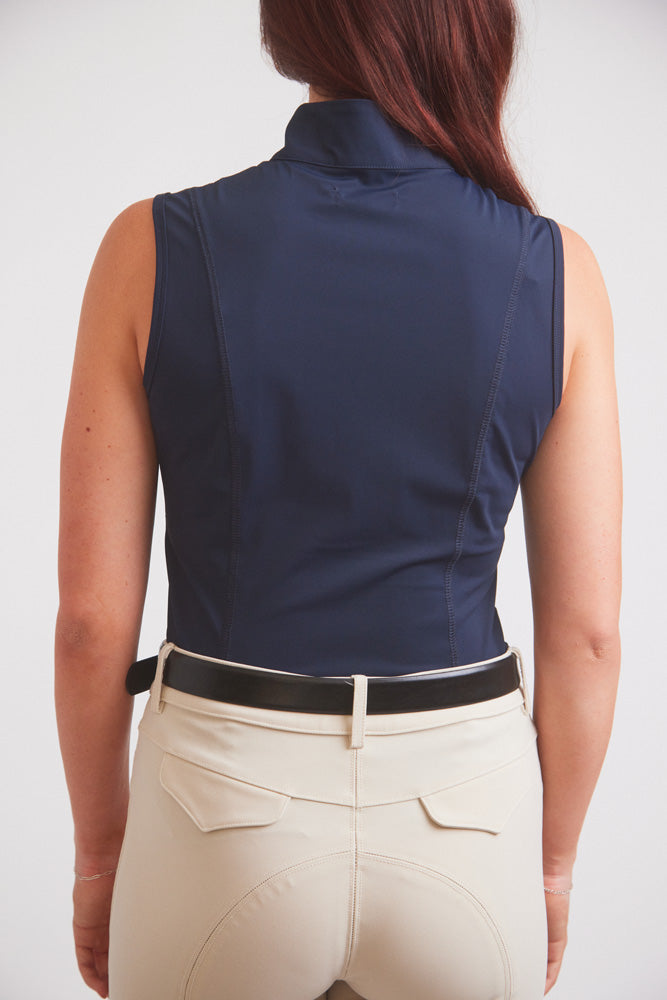 Solid Citizen Equestrian | Cameron | Sleeveless Zip Riding Top | Deep Navy