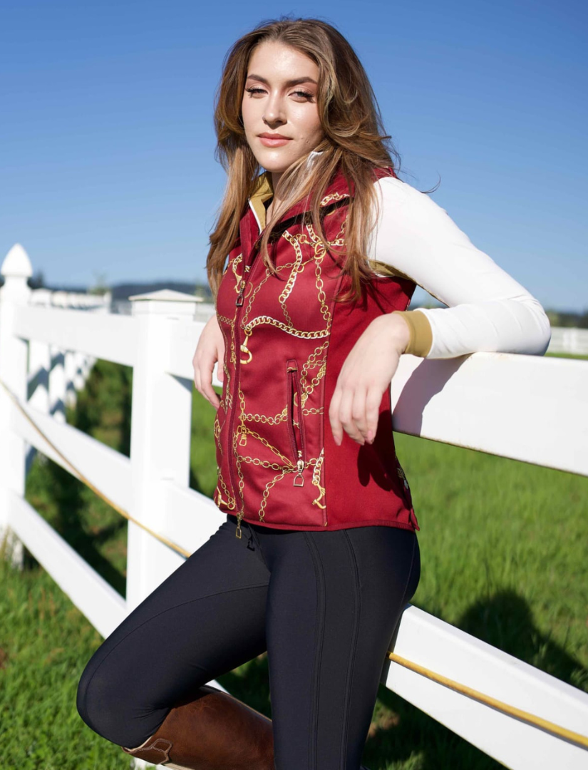 Dressage Queen Dream - Burgundy Print Vest