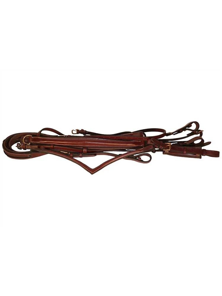 Grewal Equestrian - Quail Hollow Round Raised Snaffle Bridle