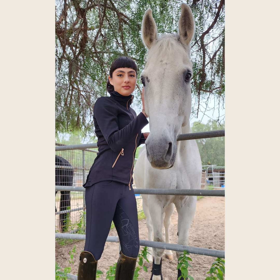 Dressage Queen Dream - Black Silicone Grip Breeches with Belt Loops