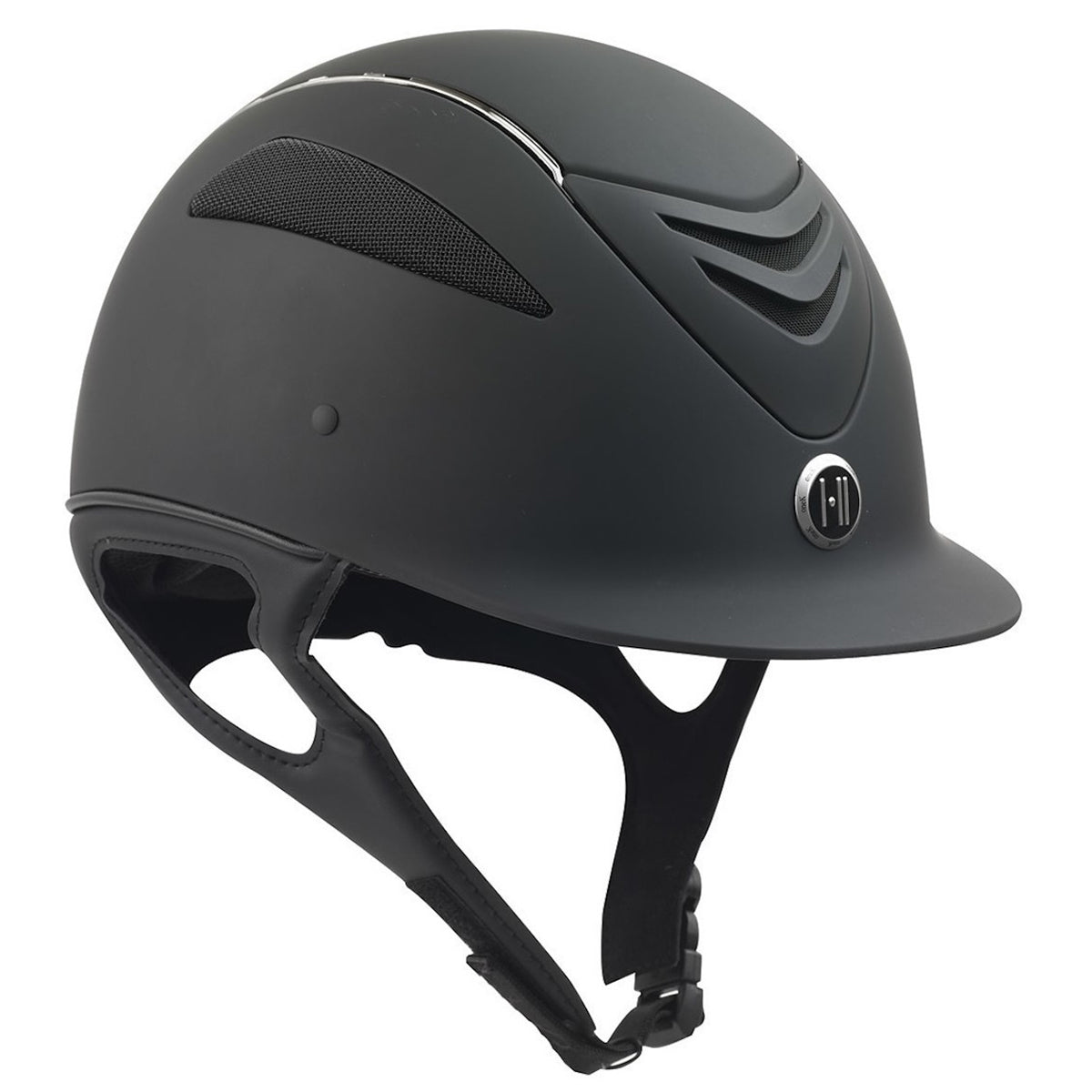 One K - Defender Helmet - Black Matte with Chrome Rail