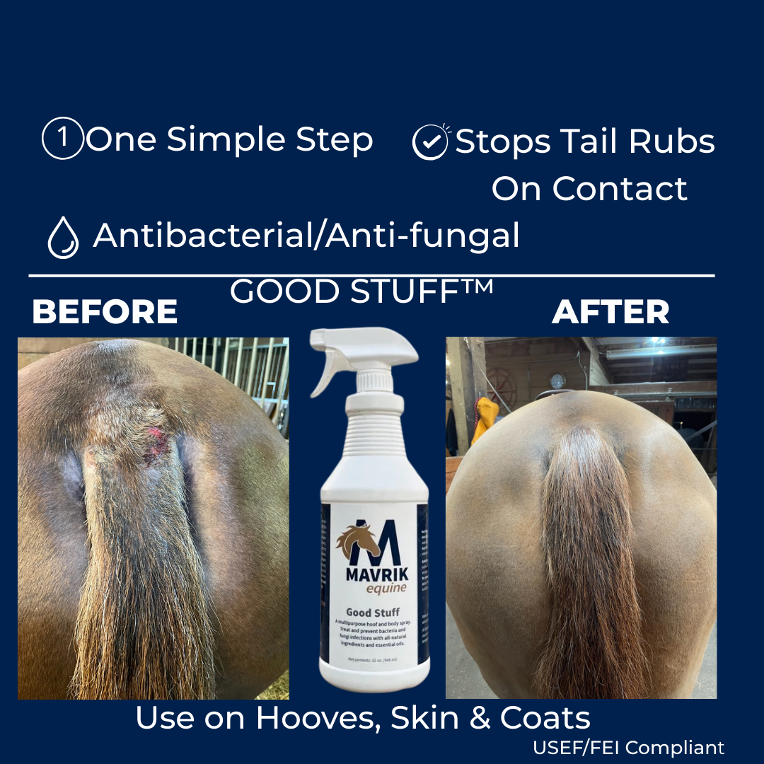 MAVRIK Equine - Good Stuff™ Multipurpose Spray Soothes, Treats & Prevents Skin, Coat & Hoof Ailments Plus-Stop Itchy Tails!