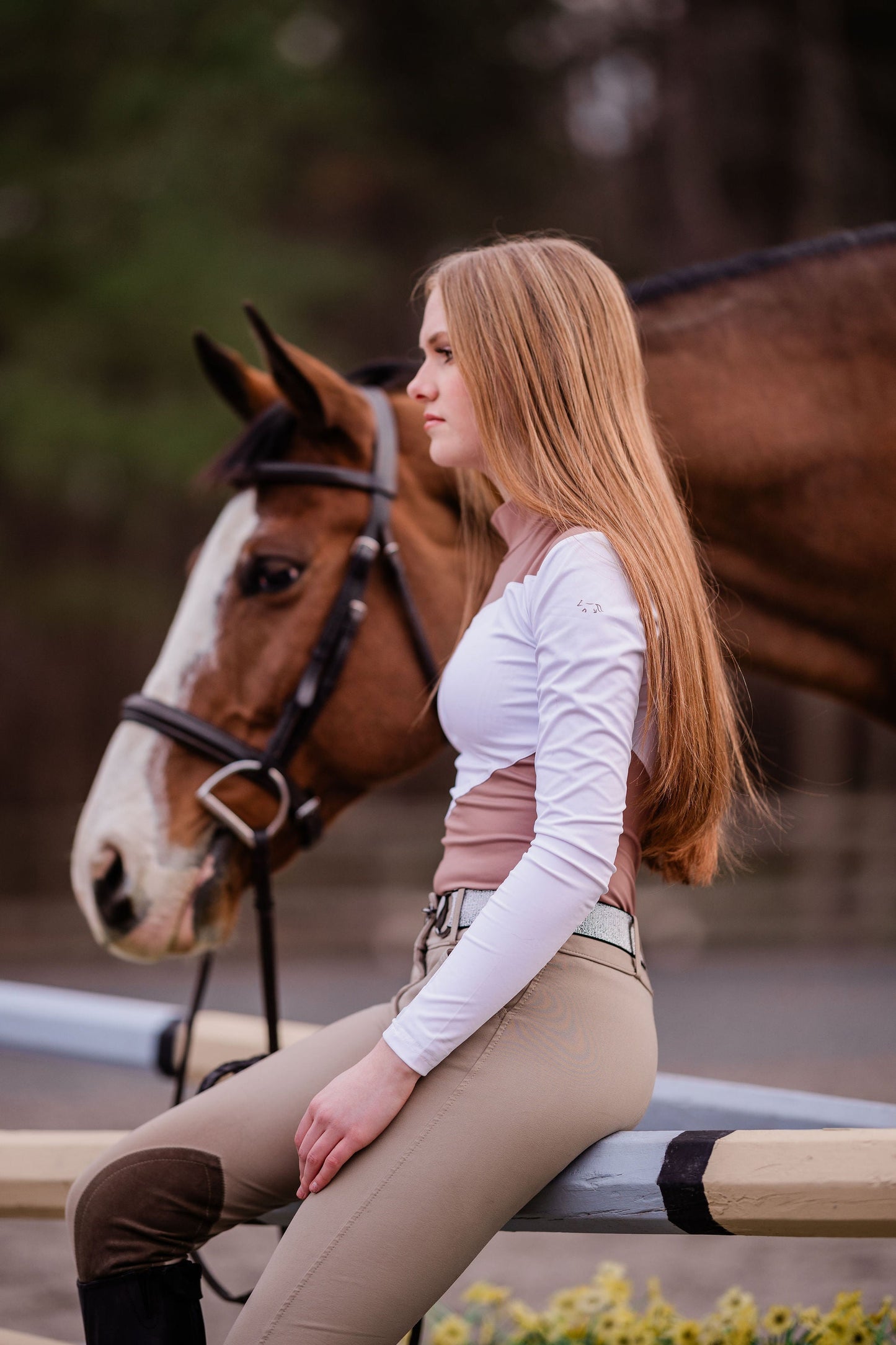The Proper Fox - Mockneck Colorblock White & Sand