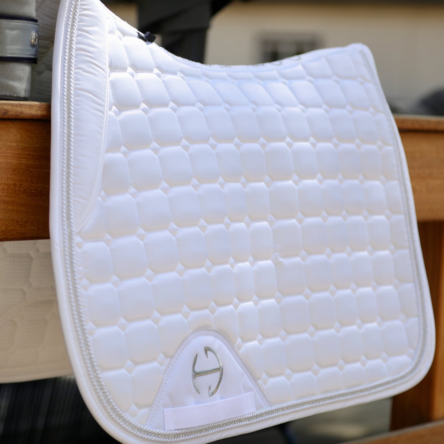 Halter Ego - Satin Classic Jump Competition Saddle Pad - White