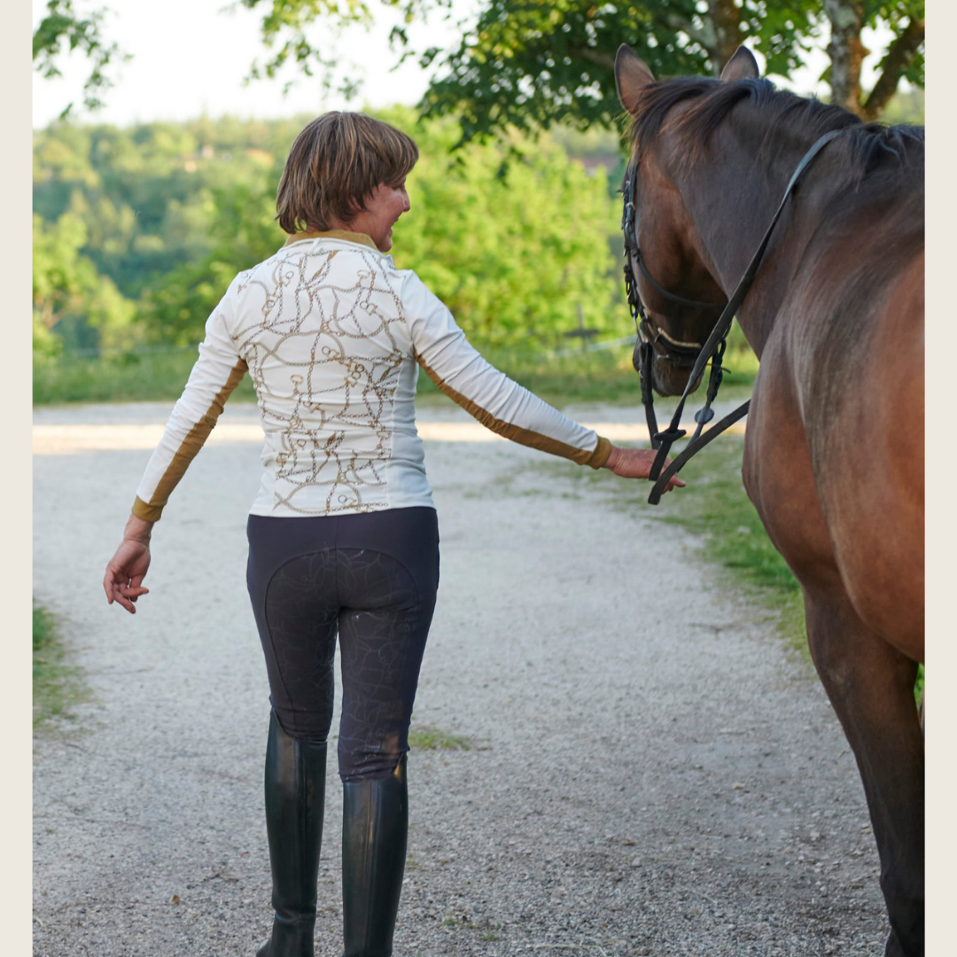 Dressage Queen Dream - White Print Riding Shirt