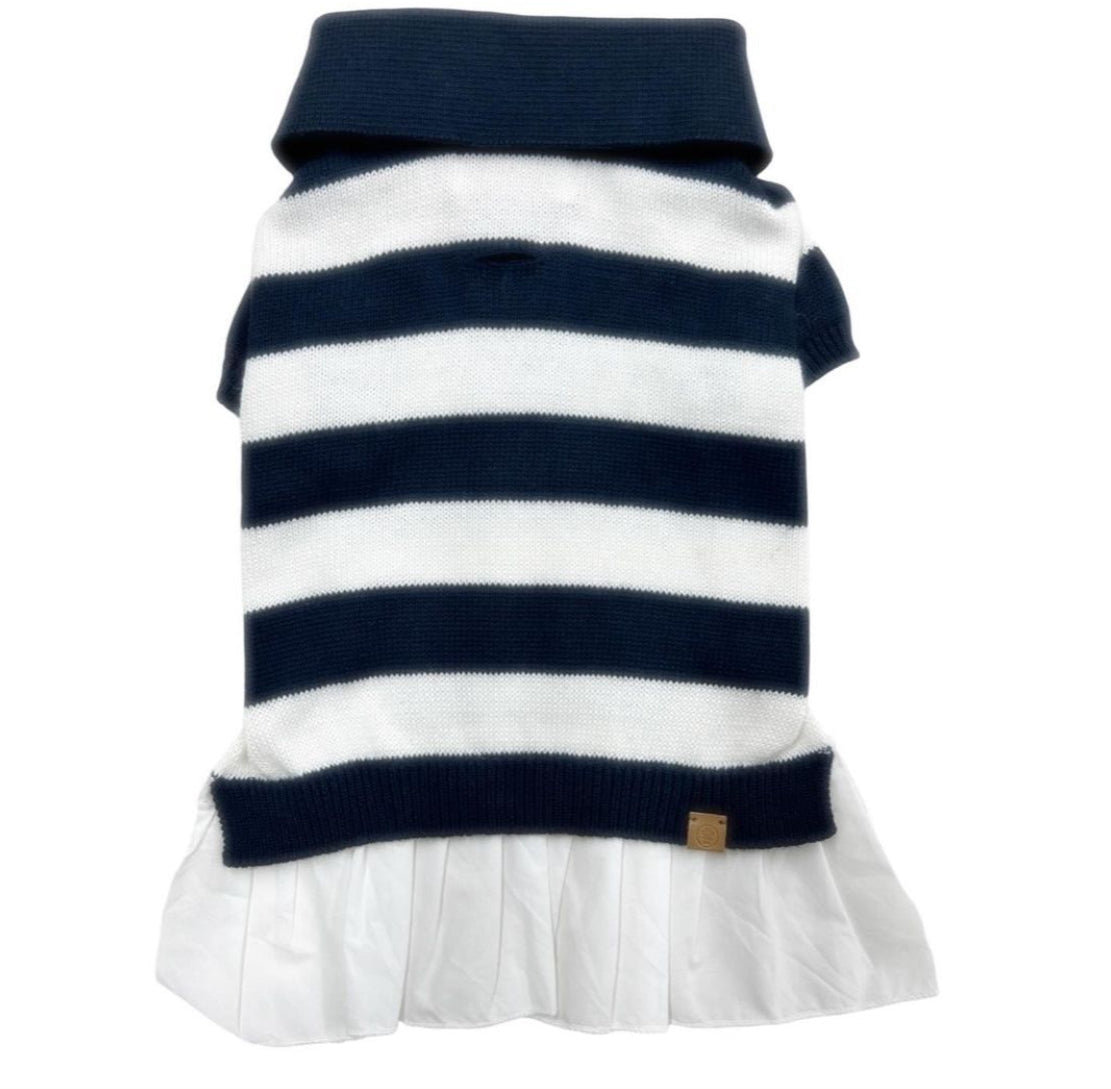 BESPOKE PAWS - ‘Gladys’ Cashmere blend Polo Dress