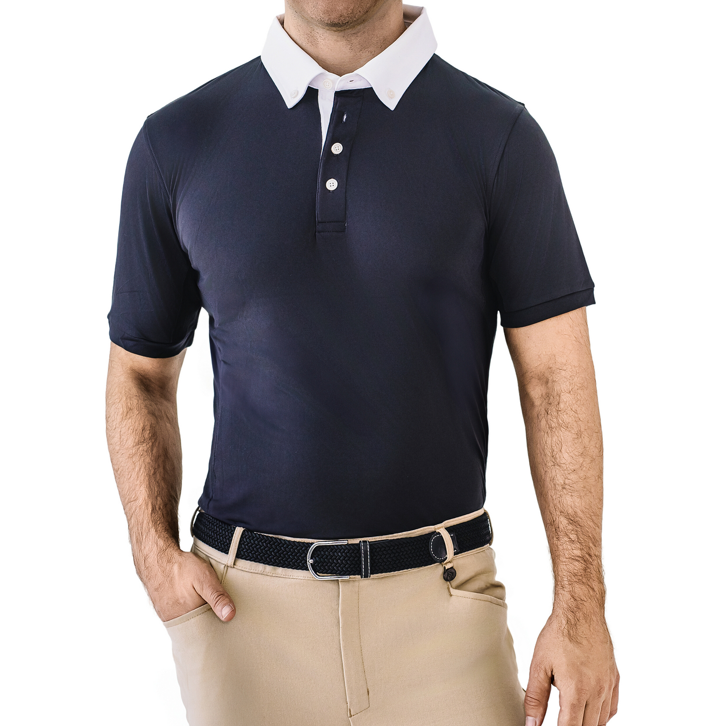 Ovation - Men's Classic Short Sleeve Polo Show Shirt - Navy