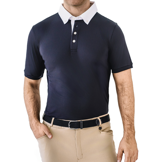 Ovation - Men's Classic Short Sleeve Polo Show Shirt - Navy
