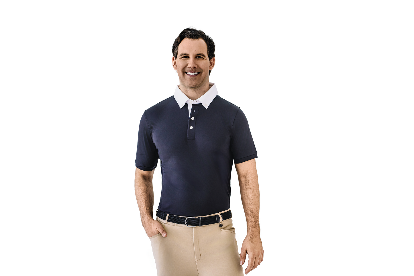 Ovation - Men's Classic Short Sleeve Polo Show Shirt - Navy