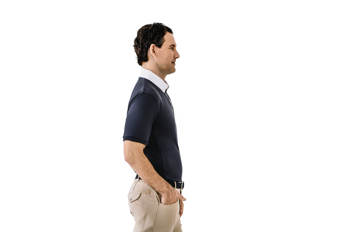 Ovation - Men's Classic Short Sleeve Polo Show Shirt - Navy