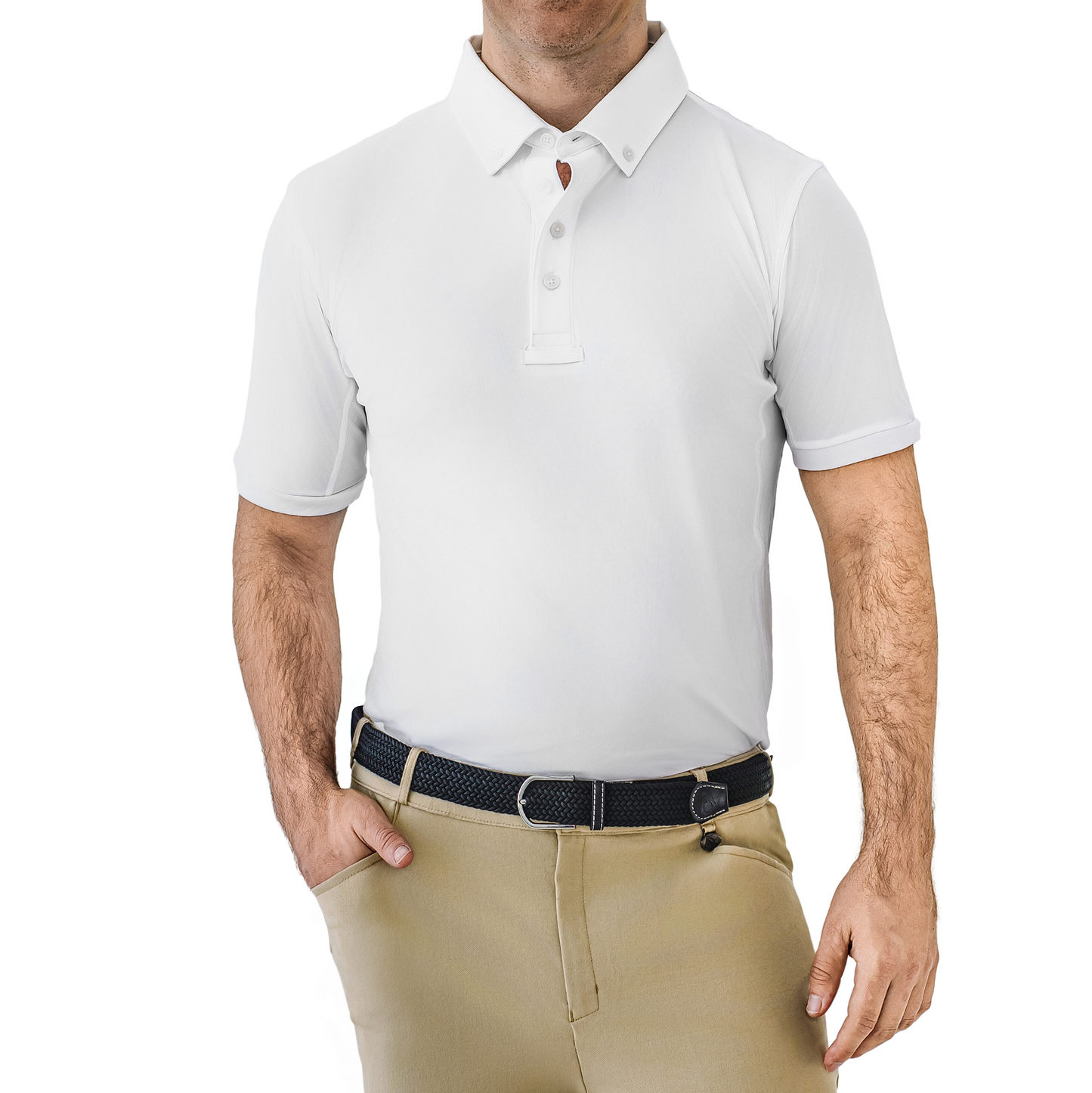 Ovation - Men's Classic Short Sleeve Polo Show Shirt - White