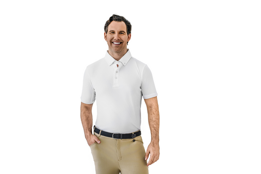 Ovation - Men's Classic Short Sleeve Polo Show Shirt - White