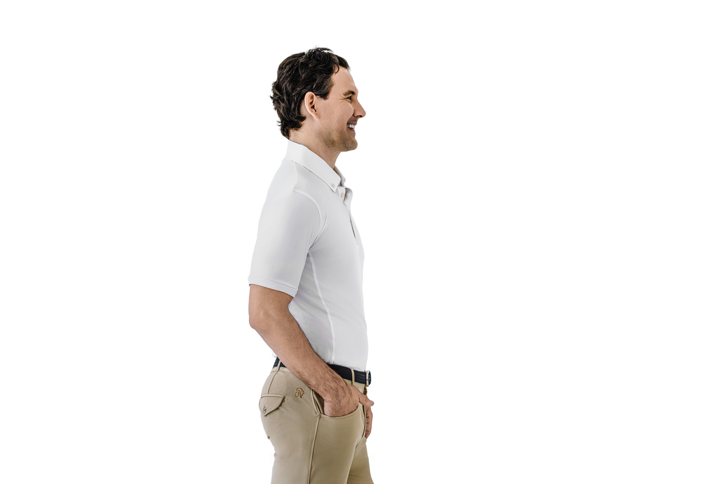 Ovation - Men's Classic Short Sleeve Polo Show Shirt - White