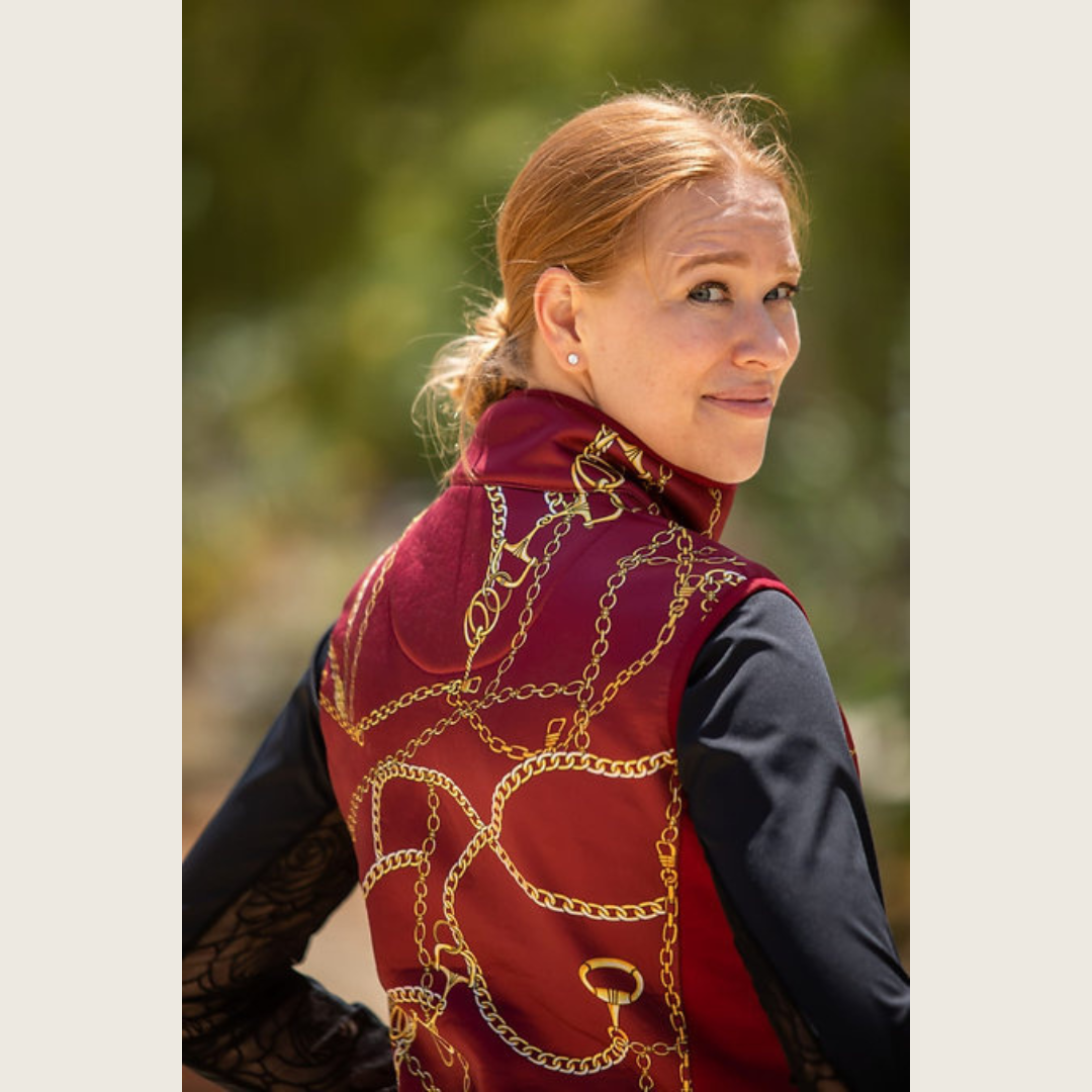 Dressage Queen Dream - Burgundy Print Vest