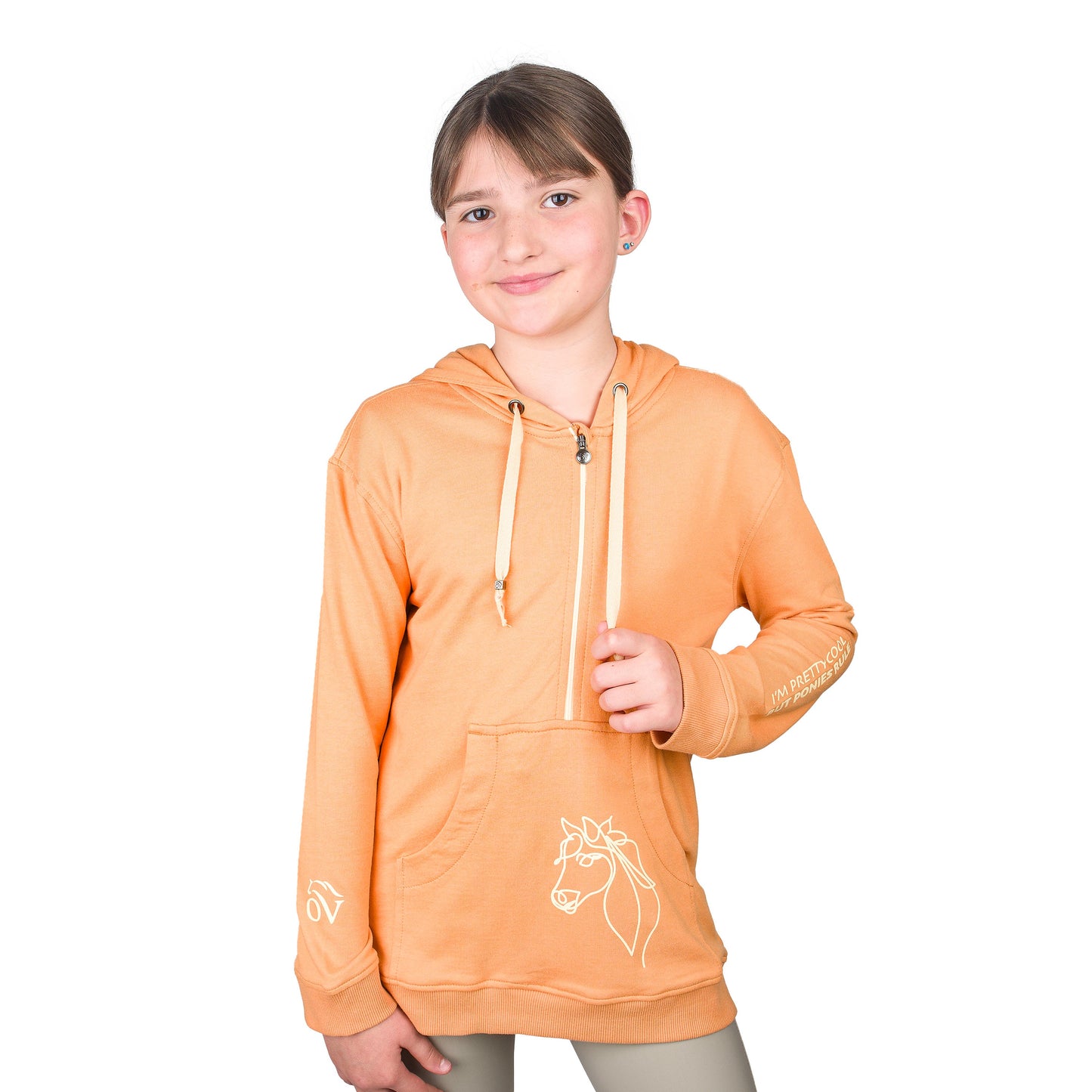 Ovation - Kids' Horses Keep Me Stable Hoodie - Muted Safron