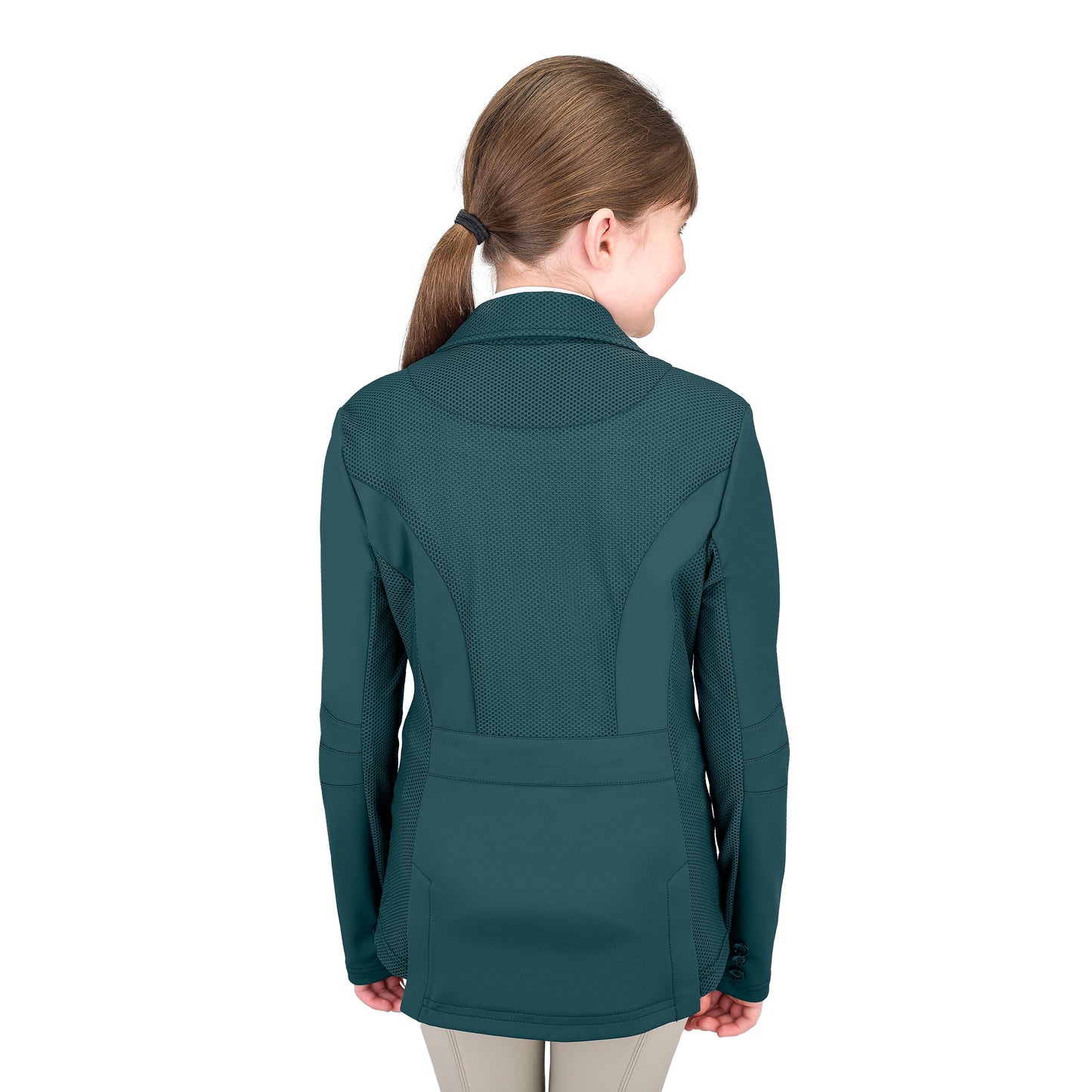 Ovation - Kids' Mesh Hybrid Show Coat - Deep Teal