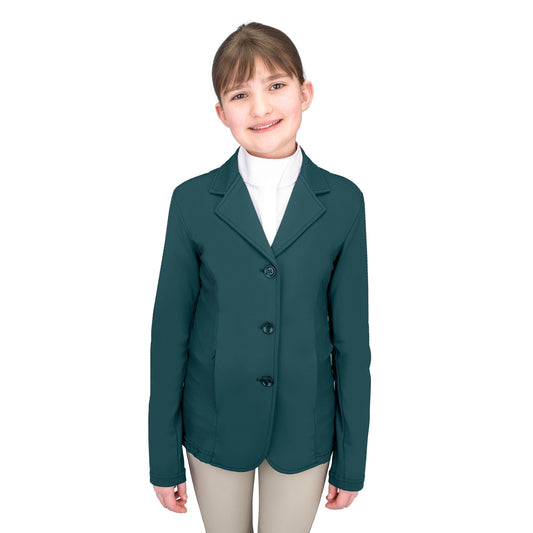 Ovation - Kids' Mesh Hybrid Show Coat - Deep Teal