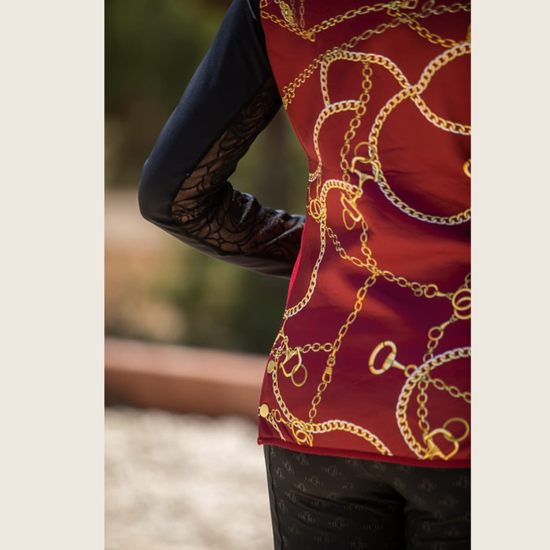Dressage Queen Dream - Burgundy Print Vest