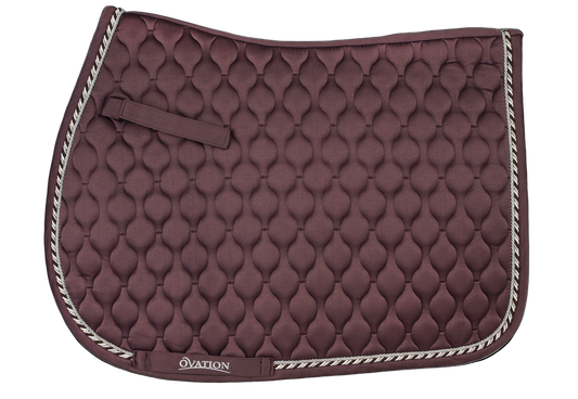 Ovation - Quilted Satin All-Purpose Saddle Pad - Deepest Plum