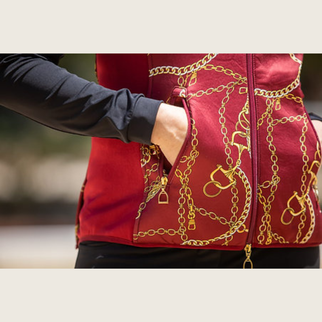 Dressage Queen Dream - Burgundy Print Vest
