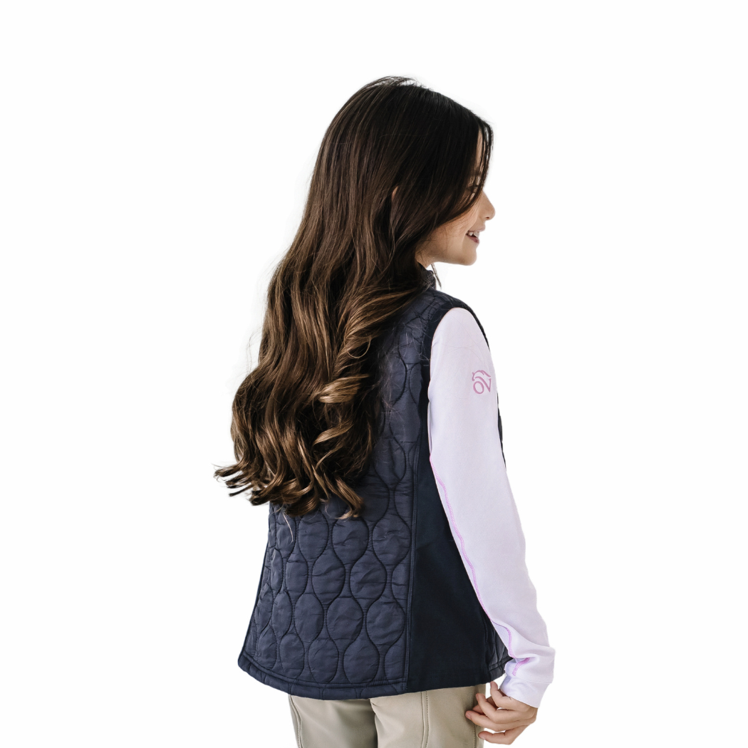 Ovation - Kids' Quilted Hybrid Puffer Vest - Black