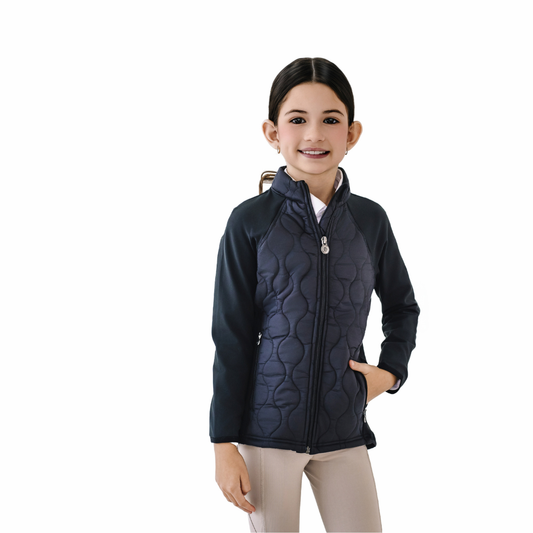 Ovation - Kids' Quilted Hybrid Puffer Jacket - Black