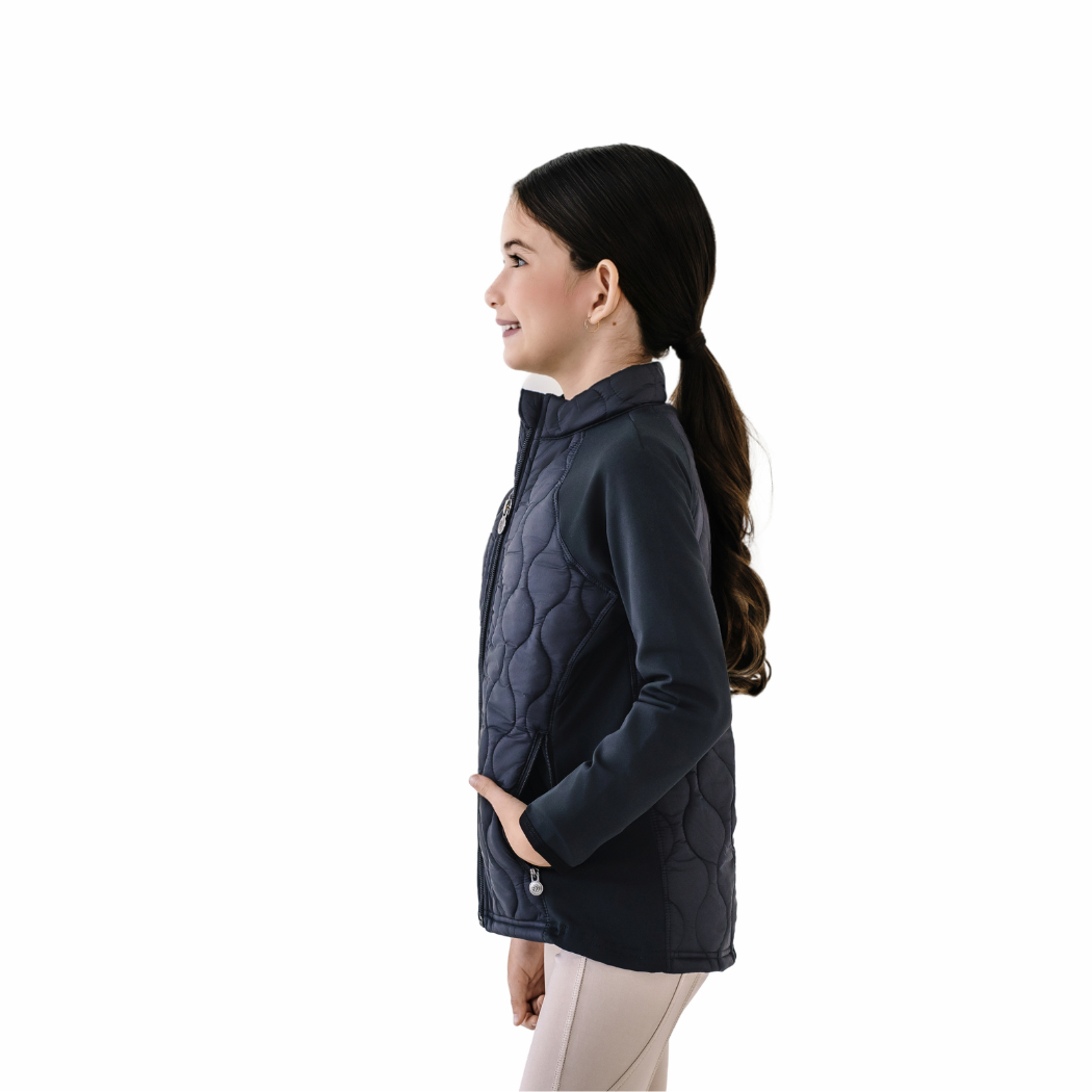 Ovation - Kids' Quilted Hybrid Puffer Jacket - Black