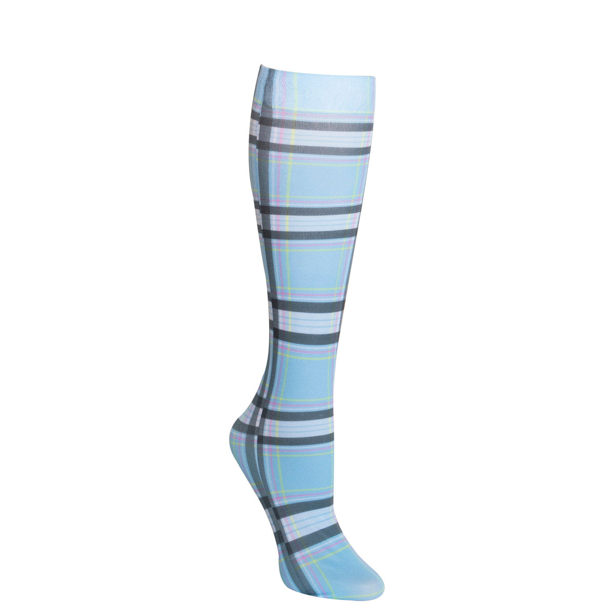 Ovation - Zocks Boot Socks - Light Blue Plaid