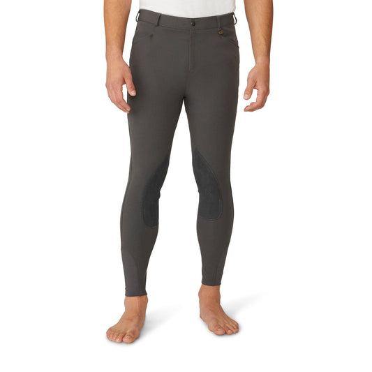 Ovation - Men's EuroWEAVE™ DX Suede Knee Patch Breech - Charcoal