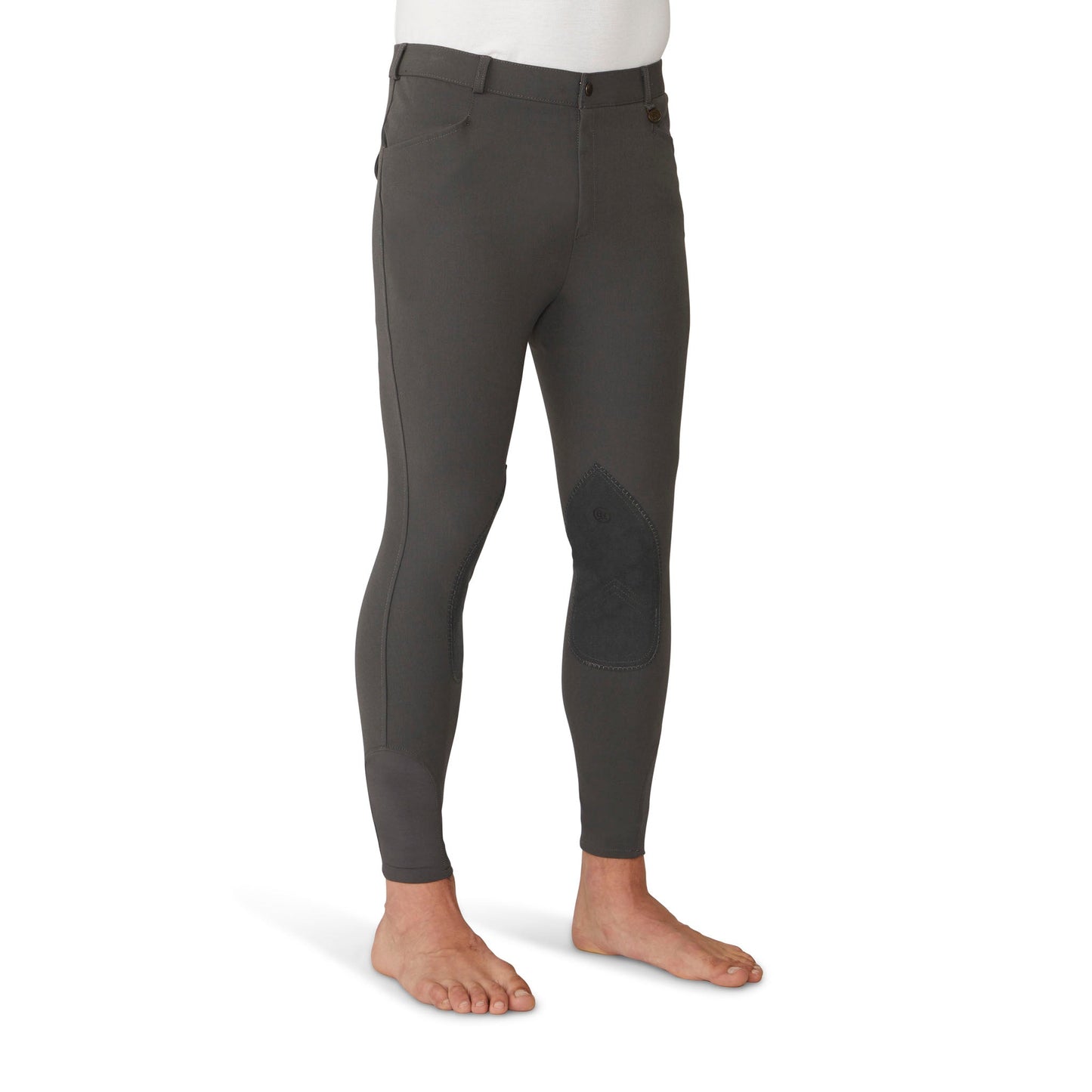 Ovation - Men's EuroWEAVE™ DX Suede Knee Patch Breech - Charcoal