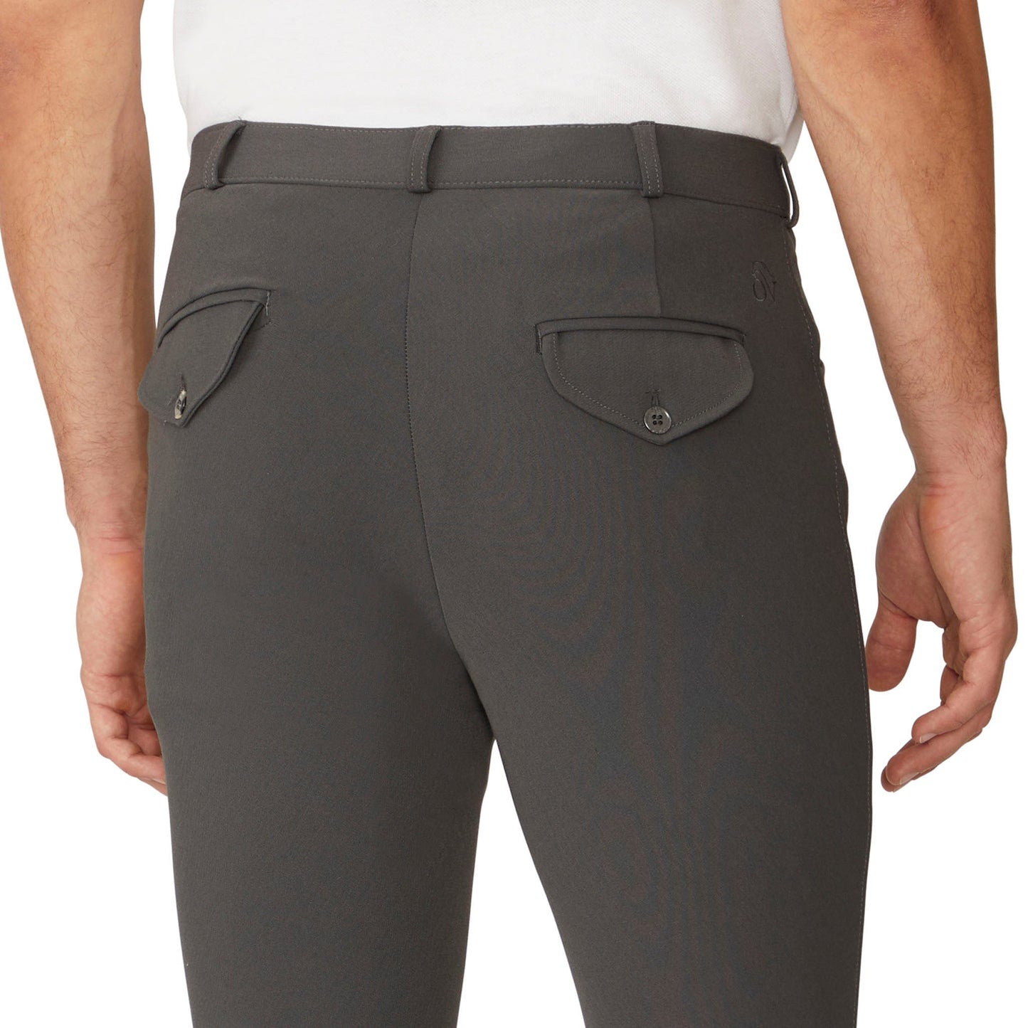 Ovation - Men's EuroWEAVE™ DX Suede Knee Patch Breech - Charcoal