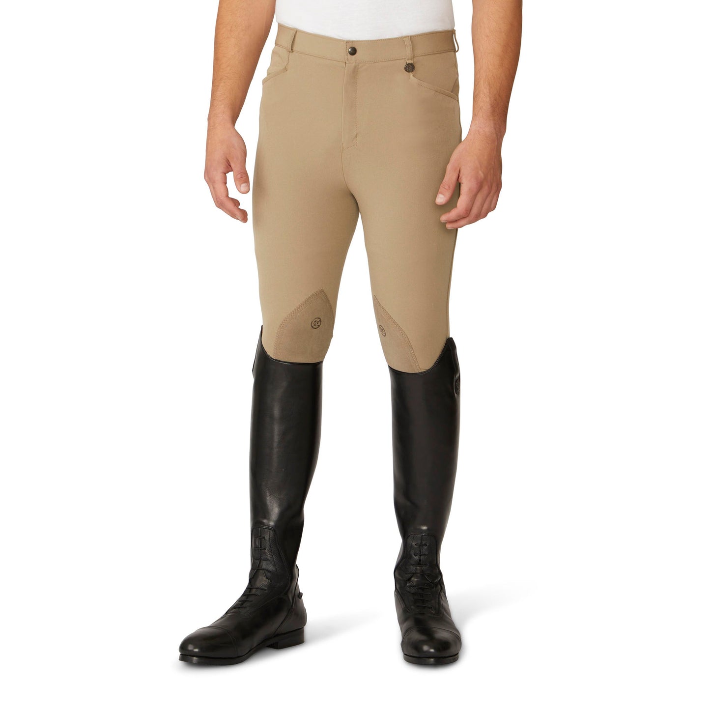 Ovation - Men's EuroWEAVE™ DX Suede Knee Patch Breech - Light Tan