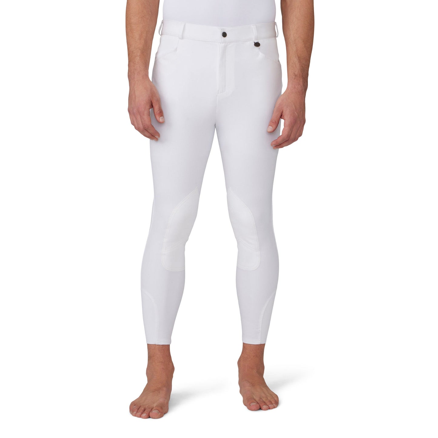 Ovation - Men's EuroWEAVE™ DX Suede Knee Patch Breech - White
