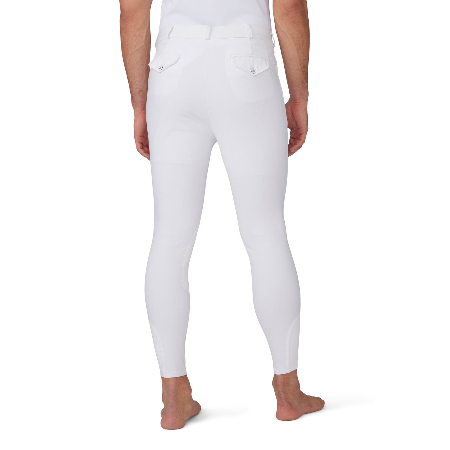 Ovation - Men's EuroWEAVE™ DX Suede Knee Patch Breech - White