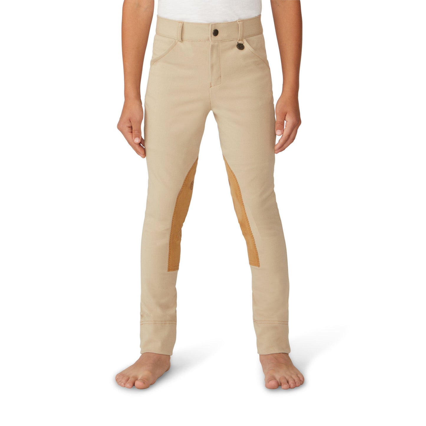 Ovation - Boy's EuroWEAVE™ DX Suede Knee Patch Jod - Classic Show Tan