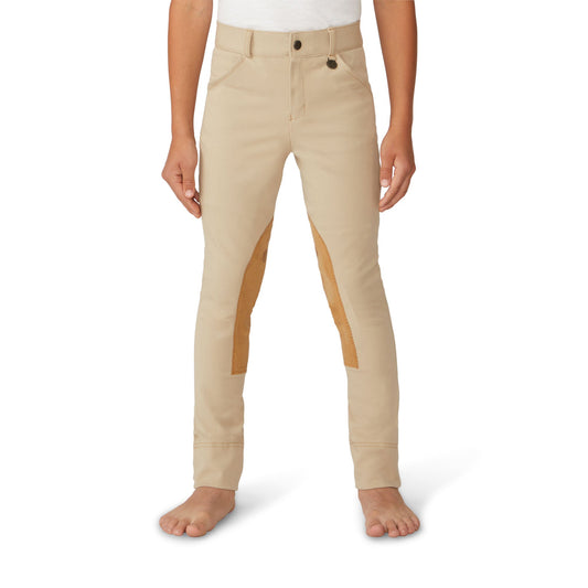 Ovation - Boy's EuroWEAVE™ DX Suede Knee Patch Jod - Classic Show Tan