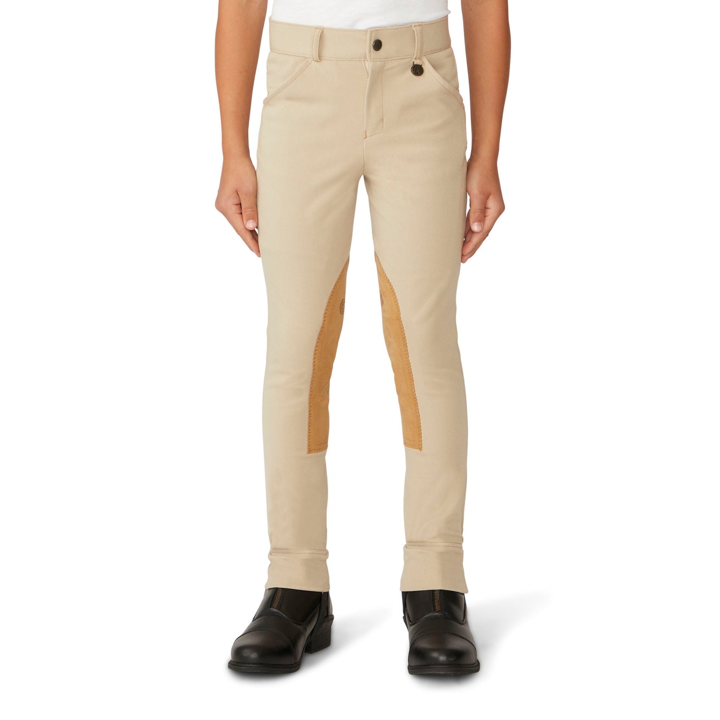 Ovation - Boy's EuroWEAVE™ DX Suede Knee Patch Jod - Classic Show Tan